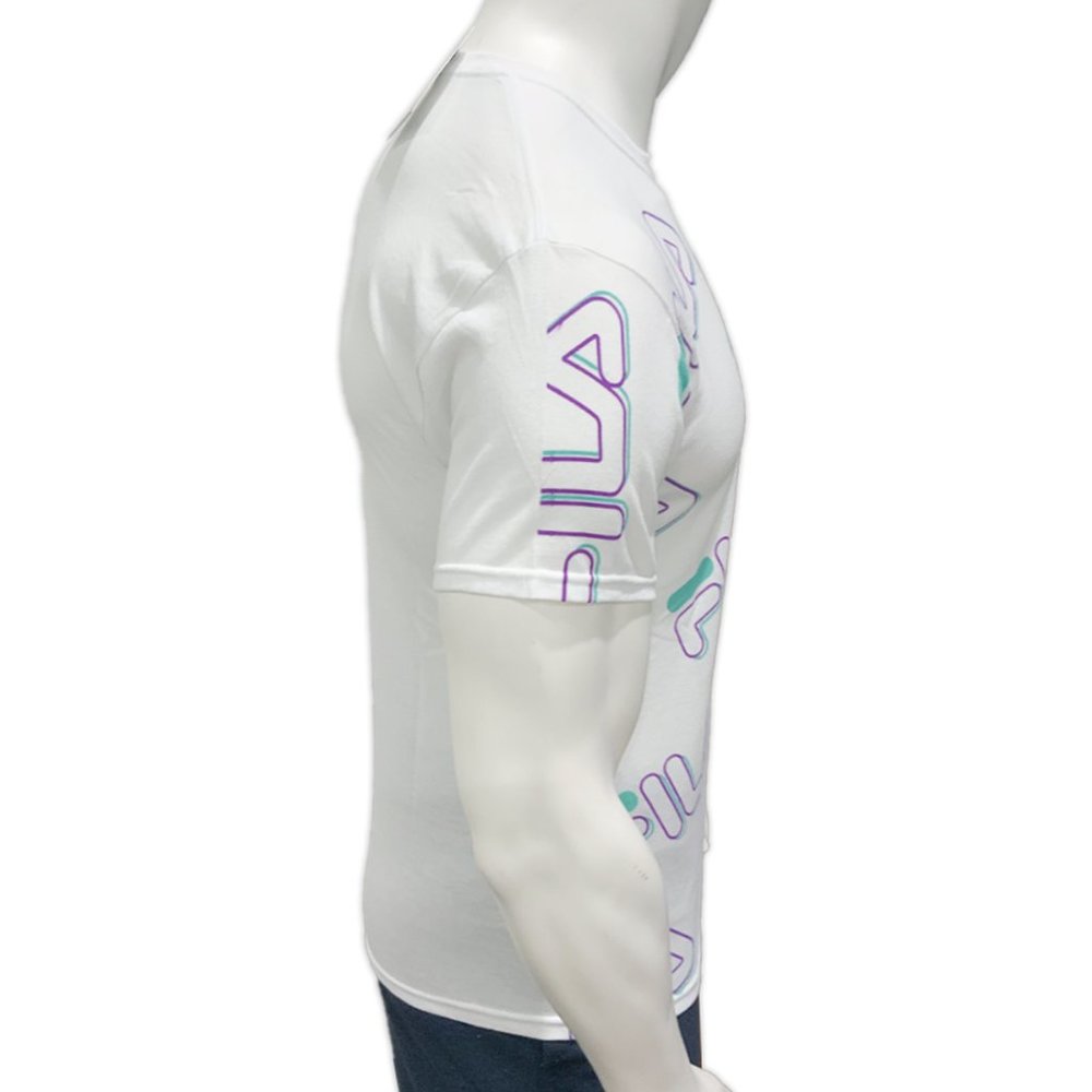 NWT FILA MEN'S WHITE CREW NECK SHORT SLEEVE T-SHIRT SIZE S - Picture 2 of 5